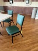 GREEN VINYL STACKABLE CHAIRS