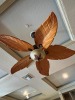 WOOD LEAF PADDLE CEILING FAN WITH LIGHT ***TO BE REMOVED BY MAINTENANCE DEPARTMENT*** - 2