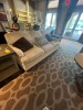 GRAY FABRIC SOFA - 90''W x 37''D