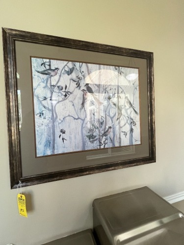 FRAMED & MATTED ARTWORK - BIRD - SIGNED SOFI - 32''x38''