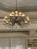 LARGE METAL / GLASS / PRISM CHANDELIER - APPROXIMATELY 5' ACROSS ***TO BE REMOVED BY MAINTENANCE DEPARTMENT*** - 3