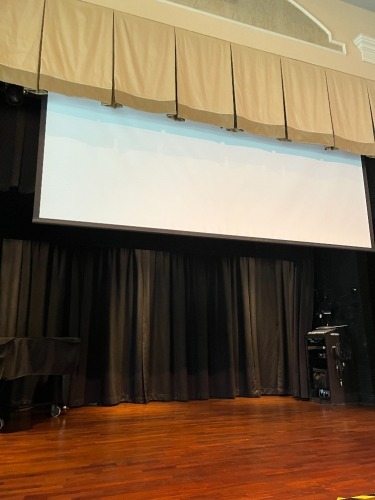 DROP DOWN SCREEN - APPROXIMATELY 142''W ***TO BE REMOVED BY MAINTENANCE DEPARTMENT***