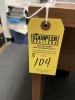 ASSORTED PIECES - 1- DESK / 1- CABINET WITH 3 DRAWERS / 1- BOOKSHELF - WITH 3 ROLLING CHAIRS - 6