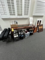 WOOD & GLASS CONSOLE TABLE