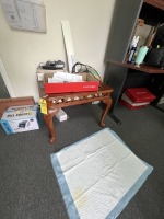 WOOD / GLASS END TABLE