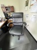 LA-Z-BOY BLACK LEATHER ROLLING OFFICE CHAIR - 2