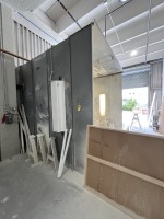HARDWIRED PAINT BOOTH WITH EXTERIOR MOUNTED EXHAUST VENTING - 10' x 10' x 8'