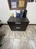 LOT - L-SHAPE DESK WITH 2 DRAWER LATERAL FILE CABINET & ROLLING OFFICE CHAIR - 3
