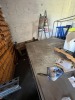 WORK TABLE ON GIANT CASTORS WITH STAINLESS STEEL ROLLING TOP - 75''x98'' - 3