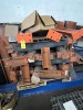 LOT - 9- 16' CANTILEVER UPRIGHTS WITH PALLET OF ARMS (2 SYSTEMS)