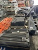 PALLETS & PILES OF ASSORTED GRAY SHELVING PARTS - 2