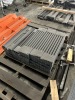 PALLETS & PILES OF ASSORTED GRAY SHELVING PARTS - 4