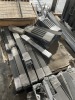 PALLETS & PILES OF ASSORTED GRAY SHELVING PARTS - 10