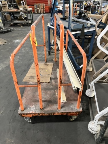 ORANGE ROLLING CART