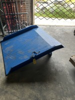 BLUE DOCK RAMP - 5'D x 5'W (LIKE NEW)