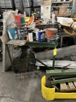 GREEN ROLLING TABLE CART
