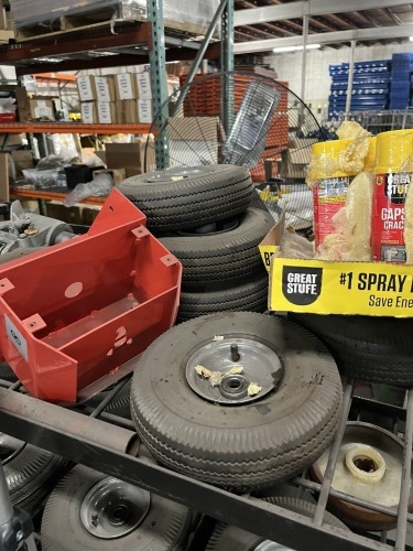 LOT ASSORTED TIRES - CONTENTS OF RACK