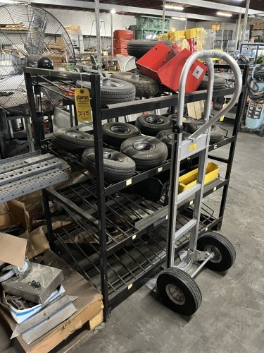 METAL MATERIAL RACK (NO CONTENTS)