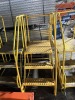 YELLOW 3-STEP ROLLING PLATFORM LADDER