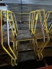 YELLOW 3-STEP ROLLING PLATFORM LADDER
