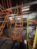 ORANGE 9-STEP ROLLING WAREHOUSE LADDER - 2