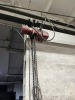 MILWAUKEE HD ELECTRIC HOIST ON I BEAM CANTILEVER BOLTED TO FLOOR - 2