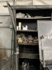 ASSORTED PIECES - 1- US GENERAL TOOLBOX / 1- CABINET (DAMAGED) / 1- METAL SHELVING - 3
