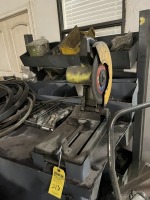 ASSORTED PIECES - 1- MATCHMATE CRIMPER MACHINE / 1- CHOPSAW / 1- WORK CABINET TABLE