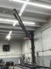 MILWAUKEE HD ELECTRIC HOIST ON I BEAM CANTILEVER BOLTED TO FLOOR