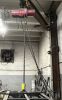 MILWAUKEE HD ELECTRIC HOIST ON I BEAM CANTILEVER BOLTED TO FLOOR - 2