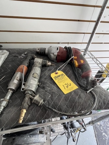 ASSORTED DRILLS - 2- PNEUMATIC / 1- CORDED