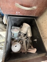 LOT ASSORTED - 4- SPRAYERS, ETC (CONTENTS OF 3 DRAWER CABINET)