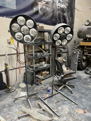 HEATER LAMPS ON STANDS