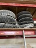 LOT ASSORTED - TIRES, STEERING COLUMN, MUFFLER SYSTEM, ETC (CONTENTS OF MIDDLE SHELF) - 2