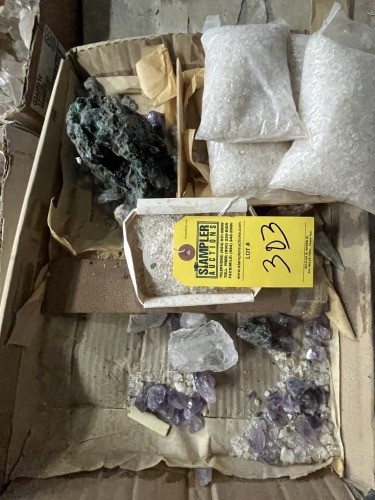 LOT ASSORTED STONES - AMETHYST, ETC
