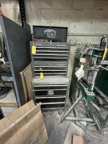 CRAFTSMAN TOOLBOXES BASE ON WHEELS (NO CONTENTS)