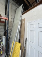 LOT ASSORTED - ALUMINUM PANELS, ACRYLIC SHEETS, ETC