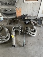 LOT - 2- CHROME HEADERS / 2- CHROME EXHAUSTS