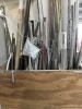 LOT ASSORTED METAL IN WOOD BOX - ALL ROD, ALUMINUM, ETC - 2