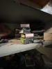 GRAY METAL CABINETS WITH CONTENTS - ASSORTED SCREWS, NAILS, PAINT, ETC - 2