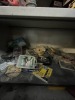 GRAY METAL CABINETS WITH CONTENTS - ASSORTED SCREWS, NAILS, PAINT, ETC - 3