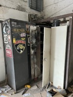 METAL CABINETS WITH CONTENTS - CHEMICALS, POLISHING PADS, TAPE, ETC