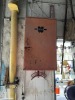 RED METAL WALL CABINET WITH CONTENTS (MOUNTED) - POLISH, RUBBING COMPOUND, ETC - 2