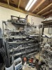 METRO RACKS WITH CONTENTS - LIGHTS, BEARINGS, CONTROL VALVES, METAL SCRAPS, CLAMPS, ETC - 3