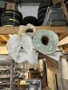 METRO RACKS WITH CONTENTS - LIGHTS, BEARINGS, CONTROL VALVES, METAL SCRAPS, CLAMPS, ETC - 5