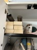 METAL CABINET WITH CONTENTS (WALL MOUNTED) - WELDING RODS, WIRE, LEADS, ETC - 3