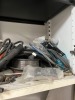 METAL CABINET WITH CONTENTS (WALL MOUNTED) - WELDING RODS, WIRE, LEADS, ETC - 5