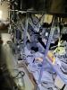 LOT ASSORTED - FRONT LOFT SECTION - MITRE SAWS, DIVE TANKS, METAL PIPES, PRESSURE CLEANER, CAR PARTS, TIRES, PAINT SPRAYER, HOSE REEL, HEADLIGHTS, PLASTIC TANKS, HYDRAULIC PIPE BENDER, ARC WELDER, PROPS, SHELVING UNITS, ETC ***MUST HAVE FORKLIFT*** - 9