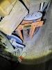 LOT ASSORTED - FRONT LOFT SECTION - MITRE SAWS, DIVE TANKS, METAL PIPES, PRESSURE CLEANER, CAR PARTS, TIRES, PAINT SPRAYER, HOSE REEL, HEADLIGHTS, PLASTIC TANKS, HYDRAULIC PIPE BENDER, ARC WELDER, PROPS, SHELVING UNITS, ETC ***MUST HAVE FORKLIFT*** - 12