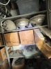 LOT ASSORTED - FRONT LOFT SECTION - MITRE SAWS, DIVE TANKS, METAL PIPES, PRESSURE CLEANER, CAR PARTS, TIRES, PAINT SPRAYER, HOSE REEL, HEADLIGHTS, PLASTIC TANKS, HYDRAULIC PIPE BENDER, ARC WELDER, PROPS, SHELVING UNITS, ETC ***MUST HAVE FORKLIFT*** - 23